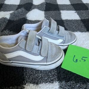 Kids Gray Velcro Sneakers